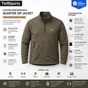<b>Men's</b> Winter Windproof Softshell <b>Pullover</b> Water Resistant Tactical Jacket Outdoor Hiking Workwear Quarter Zip Jacket - Product Image 5