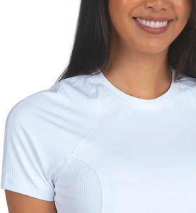 Camiseta deportiva de protección solar para mujer, para pesca al aire libre, Fitness, informal, cuello redondo, manga corta, ropa suave y cómoda - Product Image 1