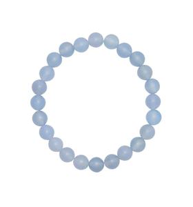 Bracelet élastique en pierre naturelle de chalcédoine de qualité supérieure, fait main, pour femmes et hommes, idéal pour la guérison et le Feng Shui - Grande Vente - Product Image 4