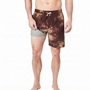 Hot Sale Double <b>Layer</b> Solid Fitness Short 2 In1 5 Inch Inseam Elastic Waist Nylon Polyester Quick Dry Breathable Streetwear - Product Image 1