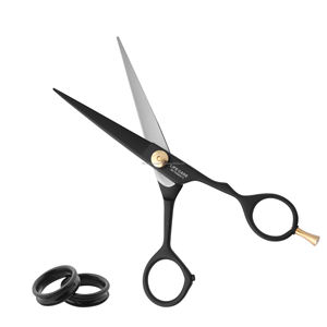 Ciseaux de coiffure professionnels noirs à lame tranchante, ciseaux de barbier en acier inoxydable japonais par Life Care Instrument - Product Image 5