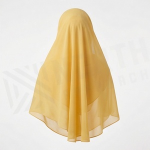 Hiyab de Chifón de Color Sólido para Mujer, Transpirable, para Uso Diario, Pañuelo Islámico - Product Image 2