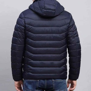 OEM 2025 Version Men's Quilted Down <b>Jacket</b> Breathable Winter <b>Long</b> Sleeve Padded Design Canvas Fabric <b>Hooded</b> Collar <b>Puffer</b> <b>Jacket</b> - Product Image 3