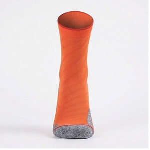 Orange Crew <b>Socks</b> Breathable Running <b>Socks</b> for Adults Summer Season Spandex <b>Polyester</b> Knitted Solid Pattern - Product Image 1
