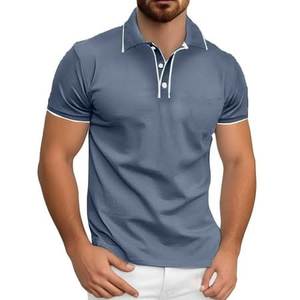 Polo de Diseño Sólido y Resistente para Hombre, Colección de Verano, Polo Básico Importado, Polo Liso en Tallas Grandes, Venta al Por Mayor - Product Image 1