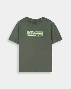 เสื้อยืดคอกลมแขนสั้นทรงวินเทจสำหรับผู้ชาย ผ้าฝ้าย 100% หนัก 180 กรัม ระบายอากาศได้ดี พิมพ์โลโก้ด้านหน้าตามสั่ง - Product Image 1