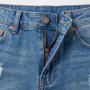 Womens High Waist Elastic <b>Denim</b> Shorts Sporty Breathable Summer Customized Color Washed Polyester Nylon <b>Material</b> Apparel - Product Image 4