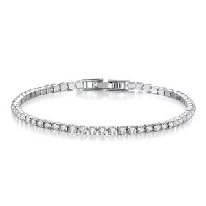 Bracelet tennis en moissanite plaqué or, style hip-hop, simple, luxueux, étincelant, pour tous les jours - Product Image 1