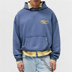 เสื้อสเวตเชิ้ตพิมพ์ลายสกรีนสำหรับผู้ชาย ระบายอากาศได้ดี เป็นมิตรกับสิ่งแวดล้อม ผ้าฝ้ายฟลีซเนื้อนุ่มพรีเมียม เสื้อฮู้ดแบบสวมหัวลำลองสำหรับผู้ชาย รับผลิตแบบ OEM - Product Image 1