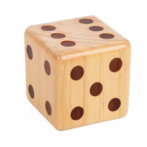 Juego de Dados de Madera, Dados Grandes Poliédricos para Juegos de Mesa, Bloques de Madera, Dados de Madera - Product Image 1