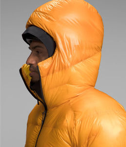 Men's <b>Yellow</b> Polyester Filled Waterproof Reversible <b>Puffer</b> <b>Jacket</b> Hooded Windproof Nylon Winter Sporty Outwear Regular Fit - Product Image 2
