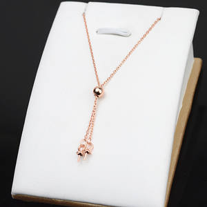 Collar de Plata S925 Hecho a Mano con Cadena Ajustable y Doble Cuentas con Perla Hueca para Mujer, Nuevo Accesorio DIY para Moda - Product Image 3