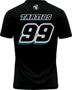 T-shirt de sport personnalisé à manches courtes en polyester imprimé par sublimation, grande taille, séchage rapide, pour équipes de course de marathon. - Product Image 6