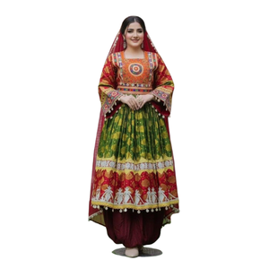 Precios Bajos, Últimos Modelos de Vestidos de Novia Afganos Vintage Kuchi, Vestidos Étnicos Gitanos Tribales Hasta la Rodilla, Ropa de Mujer Bohemia, Vestido Afgano - Product Image 1