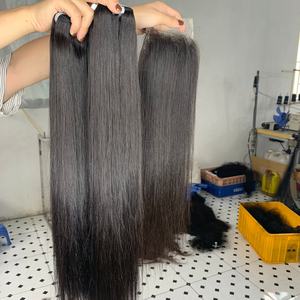 Cabello humano virgen vietnamita para mujeres, extensiones de cabello humano natural liso, precio de fábrica al por mayor, envío a todo el mundo. - Product Image 1