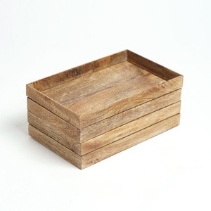 Plateau décoratif en bois de forme rectangulaire, design rustique artisanal pour la décoration de la maison, nouvelle arrivée à bas prix - Product Image 5