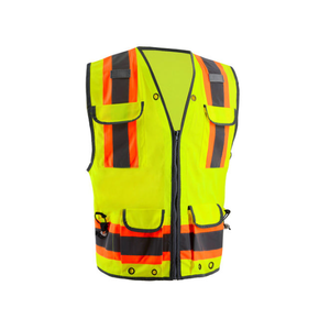 Chalecos de Trabajo de Seguridad Industrial Personalizados para Hombre, Chaleco de Trabajo de Alta Visibilidad para Construcción con Cintas Reflectantes a Precio de Mayoreo - Product Image 2