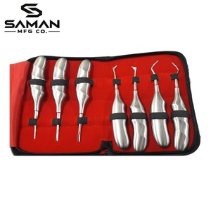 SAMAN MFG CO. Juego de Elevadores Dentales Bein de Acero Inoxidable, Instrumentos de Extracción Dental, Herramientas Profesionales de Cirugía Oral, CE - Product Image 3