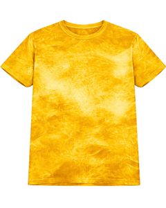 Camiseta Amarilla con Efecto Teñido para Hombre, Cuello Redondo, Manga Corta, Algodón, Estilo Casual Urbano, Lavado Vintage, Fabricante OEM Personalizado, Venta al por Mayor - Product Image 1