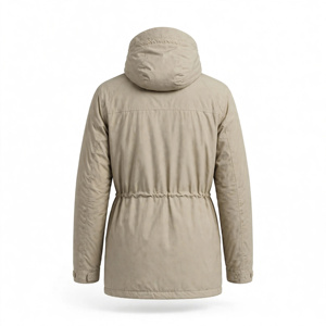 AMKOOR <b>Men's</b> <b>Long</b> Hooded <b>Puffer</b> Jacket Windproof Solid Color Polyester Zipper Winter Casual <b>Coat</b> - Product Image 2