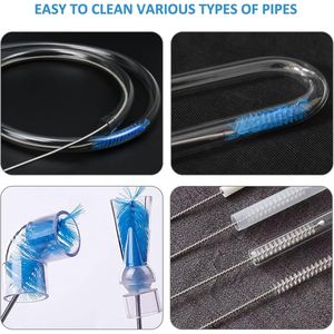 Set di 3 Spazzole Flessibili per Pulizia Scarichi e Canne da Pesca, 75 Pollici, con Tubo Elastico a Doppia Estremità da 8 Pollici in Nylon - Product Image 1