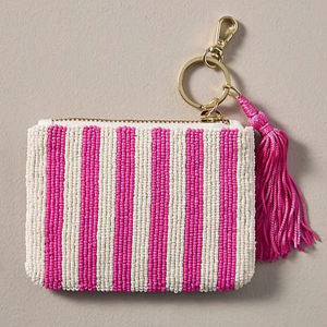 Pochette à monnaie perlée style ethnique, pochette zippée perlée pour femme, vente en gros de porte-monnaie perlés - Product Image 1