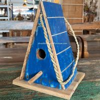 Nichoir en bois artisanal écologique, style rétro classique, pour l'été, utilisation intérieure/extérieure, fermeture auto-agrippante, petit/moyen