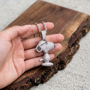Custom Hip Hop <b>Iced</b> <b>Out</b> Cartoon Dog Pendant Necklace Micro Pave Moissanite Silver <b>Chain</b> Wholesale - Product Image 4
