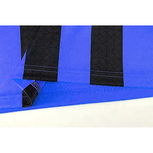 Unisex Blue Soccer Jersey Set Short Sleeve Crew Neck Moisture Wicking 100% Polyester Black Shorts Elastic Waist Regular Front - Product Image 5