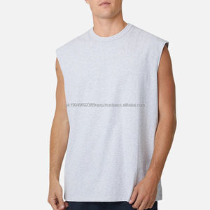 Men's Heavyweight <b>Vest</b> 100% Cotton Blank High Quality Custom Design Oversized Casual Sleeveless tank <b>Top</b> for Men - Product Image 3