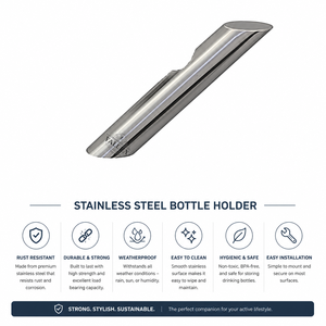 Indian Manufacturer Single Stainless Steel <b>Beer</b> Bottle Holder Durable Rust Resistant Barware Cooler Stand for Home Bar Use - Product Image 3