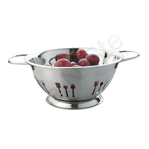 Wholesale Stainless Steel Fruit-Colored Cutlery Design <b>Colander</b> Everyday Use Serving Vegetables & Fruit Metal Material - Product Image 1