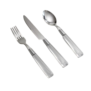 Ensemble de couverts modernes en acier inoxydable avec finition miroir haute brillance, compatibles lave-vaisselle, pour mariage et usage domestique, ensembles de couverts faits à la main - Product Image 1