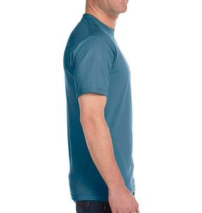 T-shirt à manches courtes pour homme, coupe classique, col rond, avec motif, 100% coton jersey respirant, style streetwear, 220g, vêtements décontractés - Product Image 3