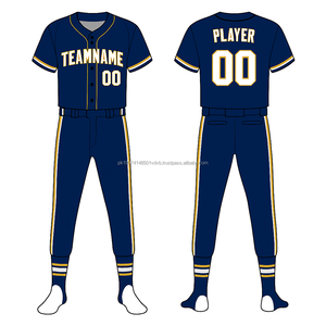 Uniforme de baseball léger 2026 personnalisé, imprimé numériquement, maille respirante, 100 % polyester, maillot et pantalon, col en V, unisexe, adulte, haute qualité - Product Image 5