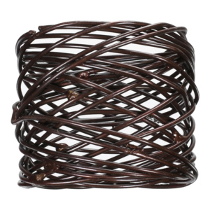 แหวนผ้าเช็ดปากลวดโลหะทรงกลมสำหรับโต๊ะปาร์ตี้ชิ้นกลางตกแต่งบ้านไม่เหมือนใครทำจากไม้และกระดาษพร้อมวัสดุเหล็ก - Product Image 1