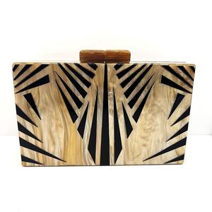 Bolso de mano de resina a la moda, ligero, con bordado y estampado, para chicas, regalo de boda, fiesta. - Product Image 4