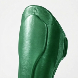 HAMSUB INDUSTRY <b>Green</b> PU Leather Shin Guard <b>Lace</b> Closure Carbon Steel Frame Foldable Design for Universal Professional - Product Image 4