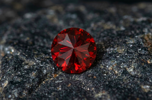 Granat rouge attrayant de 5 mm, pierre précieuse ronde à facettes, en vrac, pour la fabrication de bijoux - Product Image 5