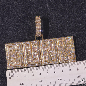 Collier Pendentif Moissanite Personnalisé avec Chaîne en Argent 925, Bijou Charme Unisexe pour Fête - Product Image 2