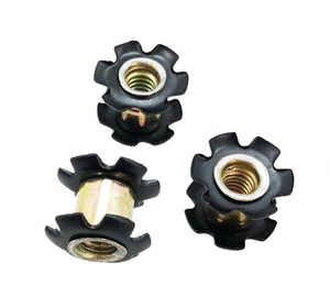 10 unidades de tuercas con brida y arandelas para dirección de horquilla sin rosca de 1/8 de pulgada para bicicleta de montaña - Product Image 3