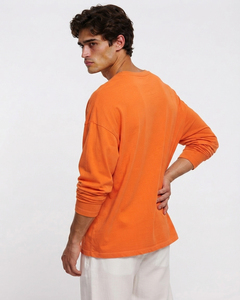 T-shirt à manches longues pour homme, col en V, avec impression de logo personnalisé, coupe ample décontractée, t-shirt en coton, style streetwear, t-shirt surdimensionné pour homme - Product Image 5