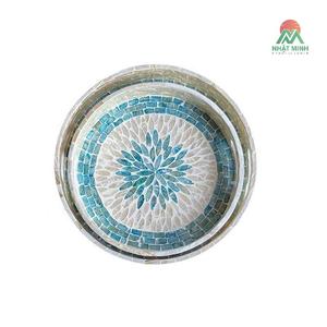 Nouveau design, plateau rond de luxe décoratif pour la table, pour les collations, les fruits, les aliments, en forme de coquillage - Product Image 3