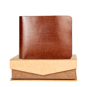 Portefeuilles en cuir personnalisables pour hommes Vente en gros Gravure de logo personnalisée disponible Portefeuille minimaliste RFID pour hommes avec emballage dans une boîte-cadeau - Product Image 1