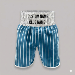 Pantalones Cortos de Kick Boxing de Lona Estampada de Alta Calidad con Logotipo Frontal, Ecológicos, con Abertura Lateral, Tradicionales para Entrenamiento - Product Image 6