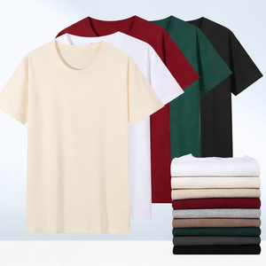 เสื้อยืดคอกลมแขนสั้นสีน้ำเงินล้วนสำหรับผู้ชาย ผ้าฝ้าย 100% ทรงปกติ สวมใส่สบาย ผ้าเจอร์ซีย์ถัก เป็นมิตรกับสิ่งแวดล้อม แห้งเร็ว มีโลโก้ด้านหน้า น้ำหนัก 250 กรัม - Product Image 6