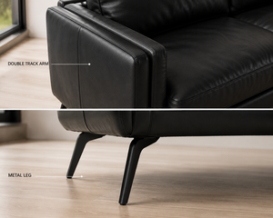 Sofá de Cuero Genuino de Primera Calidad, Sofá Moderno de 2 Plazas para Apartamento, Sala de Estar, Hotel, Oficina, Muebles de Sala de Estar, Sofá de Cuero - Product Image 4