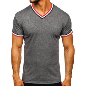 T-shirt tricoté à col rond et manches courtes pour homme, 100 % coton respirant, vente en gros, t-shirts d'été en coton pour homme, nouveau design personnalisé de haute qualité - Product Image 1