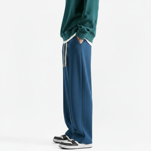 Men's <b>Summer</b> High Street Sweatpants Men's Loose Casual Cotton Straight Leg <b>Pants</b> With Wide Leg Design for Casual Wear for sale - Product Image 3