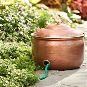 Bañera de Almacenamiento para Mangueras de Jardín de Cobre Tradicional con Tapa, Organizador Decorativo para Riego de Patio - Product Image 5